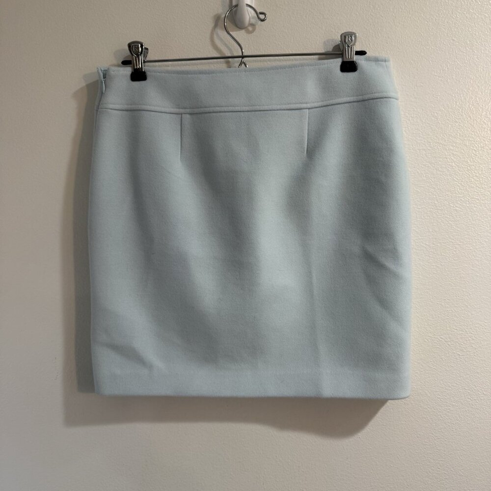 White House Black Market Light Blue Mini Skirt - Picture 3 of 8